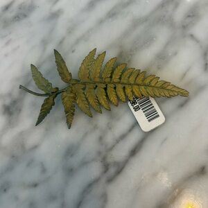 NWT Anthropologie Greenish Gold Fern Brooch